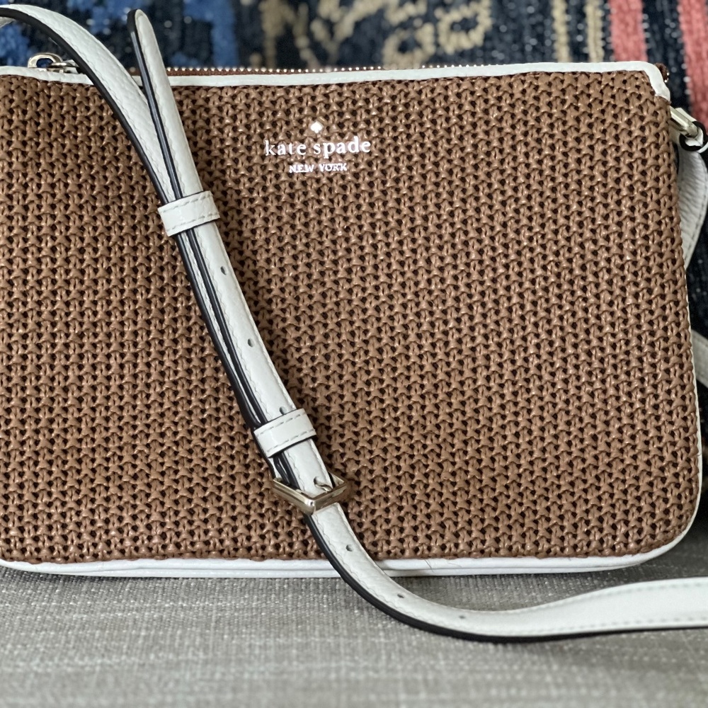 Kate Spade Jackson Straw Triple Gusset Crossbody